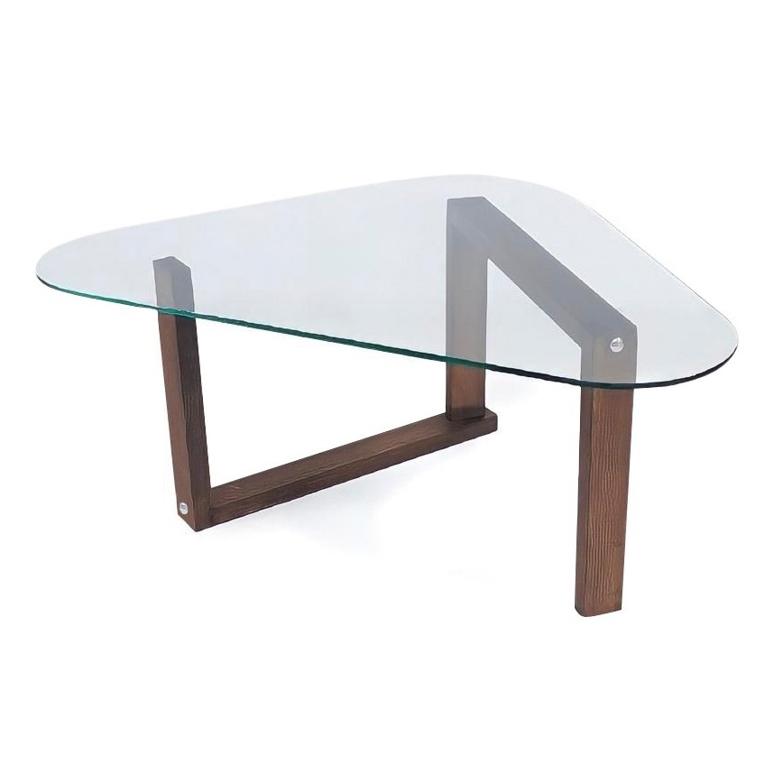 Zijtafel CAM 41x96 cm bruin/doorzichtig