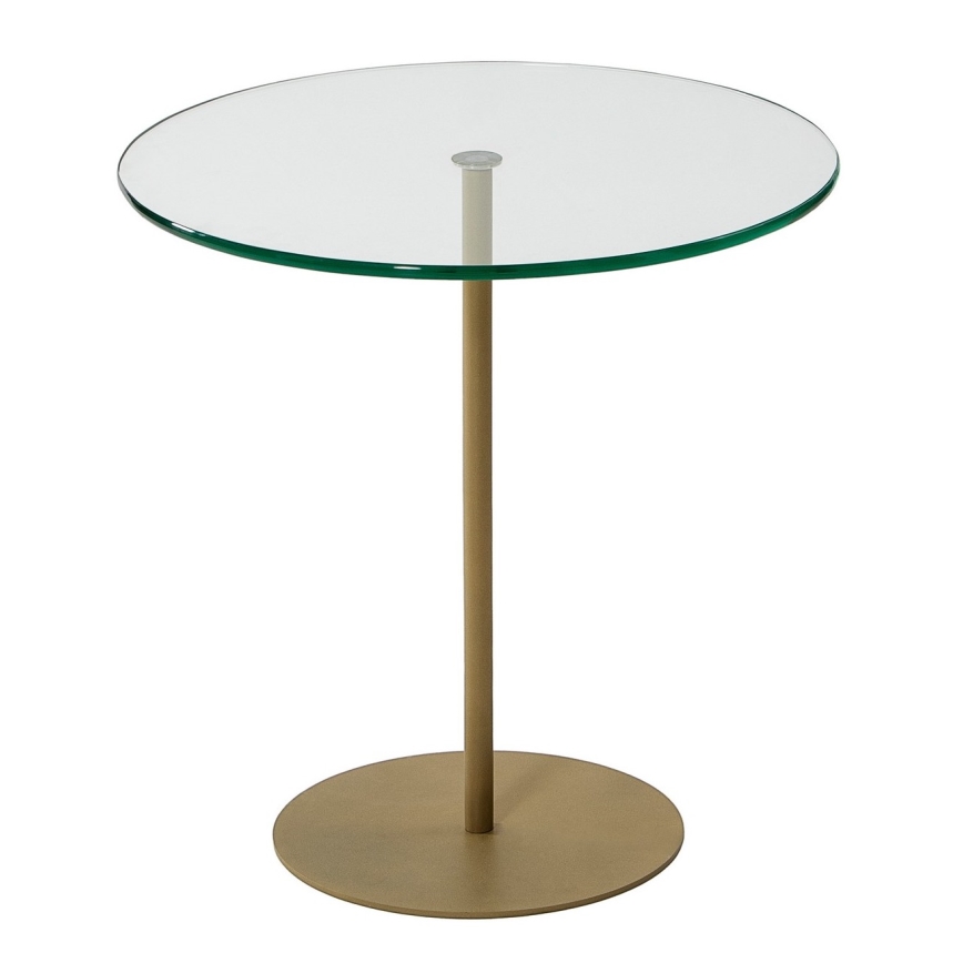 Zijtafel CHILL 50x50 cm goud/doorzichtig