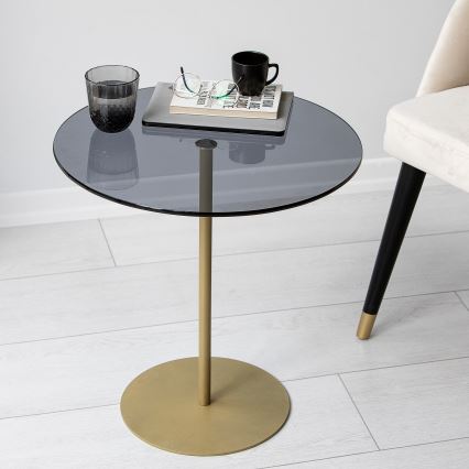 Zijtafel CHILL 50x50 cm goud/zwart