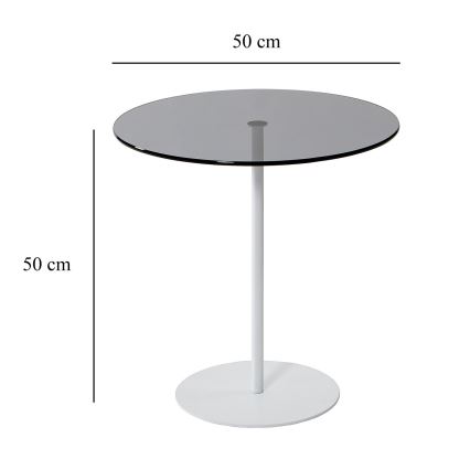 Zijtafel CHILL 50x50 cm wit/zwart