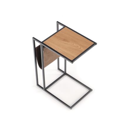 Zijtafel COMPACT 65x47 cm zwart/bruin
