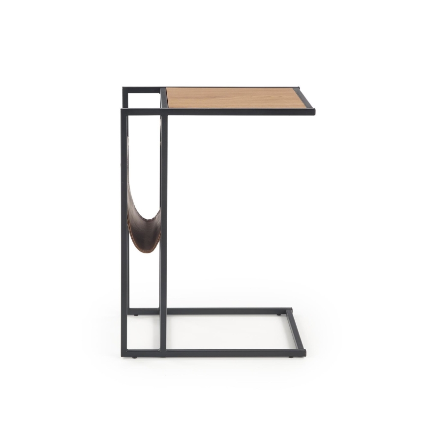 Zijtafel COMPACT 65x47 cm zwart/bruin