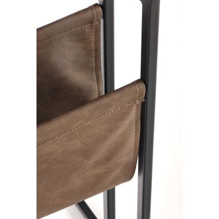 Zijtafel COMPACT 65x47 cm zwart/bruin