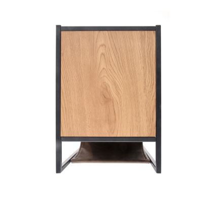 Zijtafel COMPACT 65x47 cm zwart/bruin