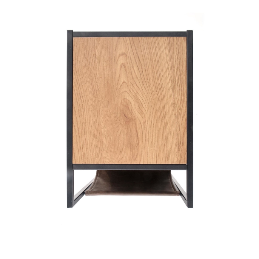Zijtafel COMPACT 65x47 cm zwart/bruin