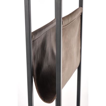 Zijtafel COMPACT 65x47 cm zwart/bruin