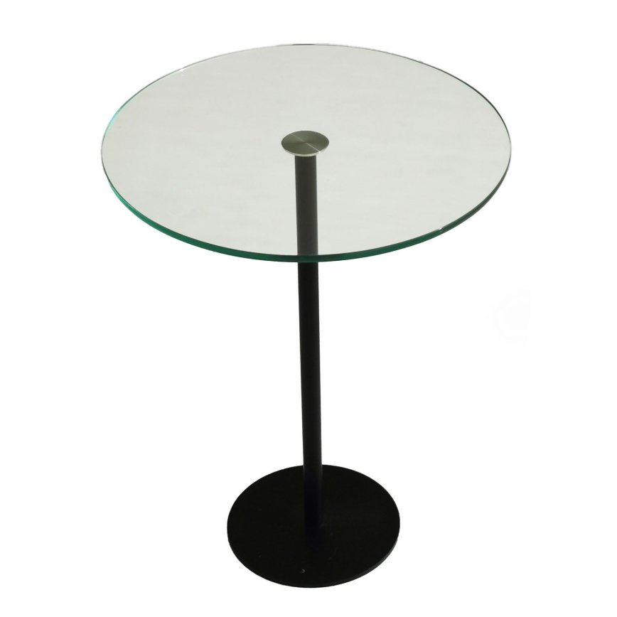 Zijtafel SOCIAL 50x40 cm zwart/doorzichtig