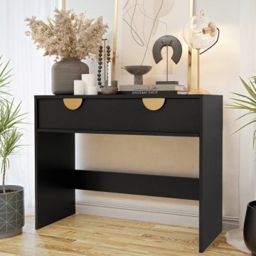 Zijtafel VUNOTIS 78x100 cm zwart