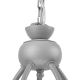 Zilveren Hanglamp aan ketting RETRO II 5x E27 / 60W / 230V