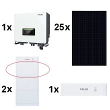 Zonne-kit SOFAR Solar - 10kWp RISEN Full Black + 10kW SOFAR hybride converter 3f +10,24 kWh batterij