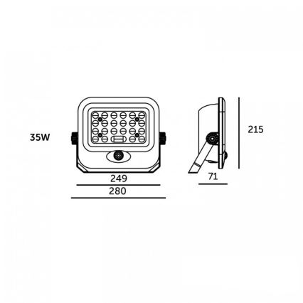 LED-zonne-schijnwerper met sensor MHCS LED/20W/3,2V 3000/4000/6500K IP65 10000 mAh + afstandsbediening