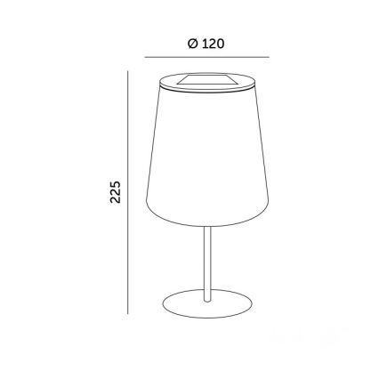 Zonne-LED-tafellamp LUVETRA LED/1xAA 4000K IP44 200 mAh wit