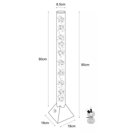 Zuma Line - LED RGB Staande Lamp LED/3,6W/5V