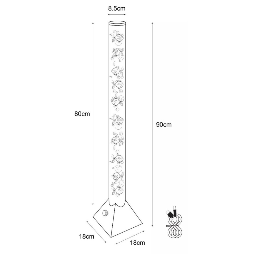 Zuma Line - LED RGB Staande Lamp LED/3,6W/5V