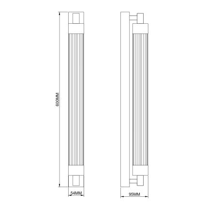 Zuma Line - LED-wandlamp LED/14W/230V zwart