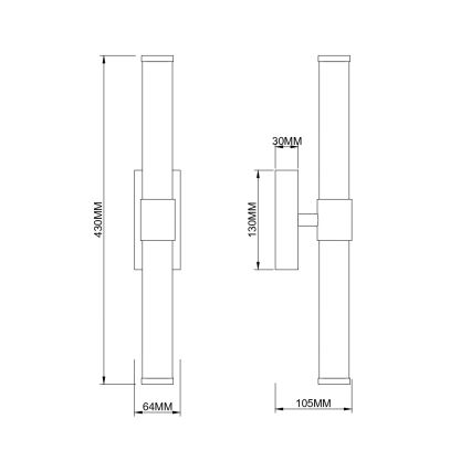 Zuma Line - LED wandlamp LED/8W/230V messing