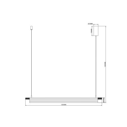 Zuma Line - LED-hanglamp met kabel LED/14W/230V goudkleurig