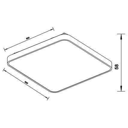 Zuma Line - LED Plafond Lamp LED/60W/230V goud