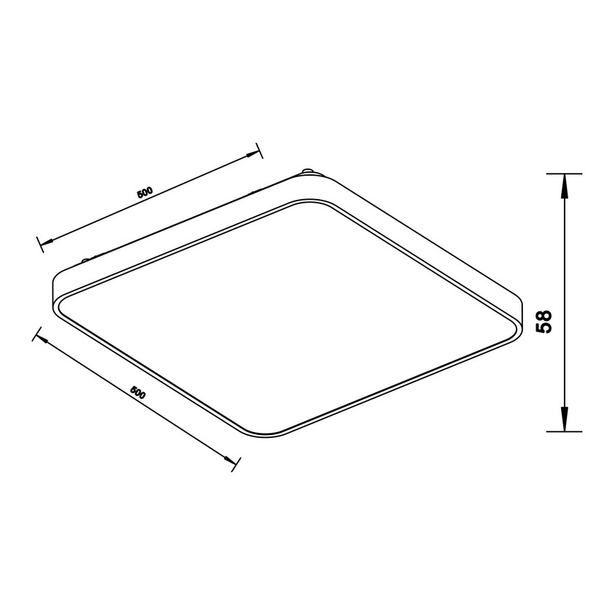Zuma Line - LED Plafond Lamp LED/60W/230V goud
