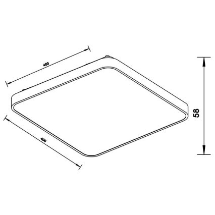 Zuma Line - LED Plafondlamp LED/40W/230V glanzend chroom