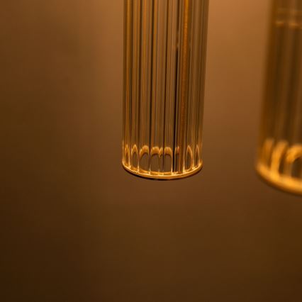 Zuma Line - Goudkleurige hanglamp met kabel 3xE14/7W/230V