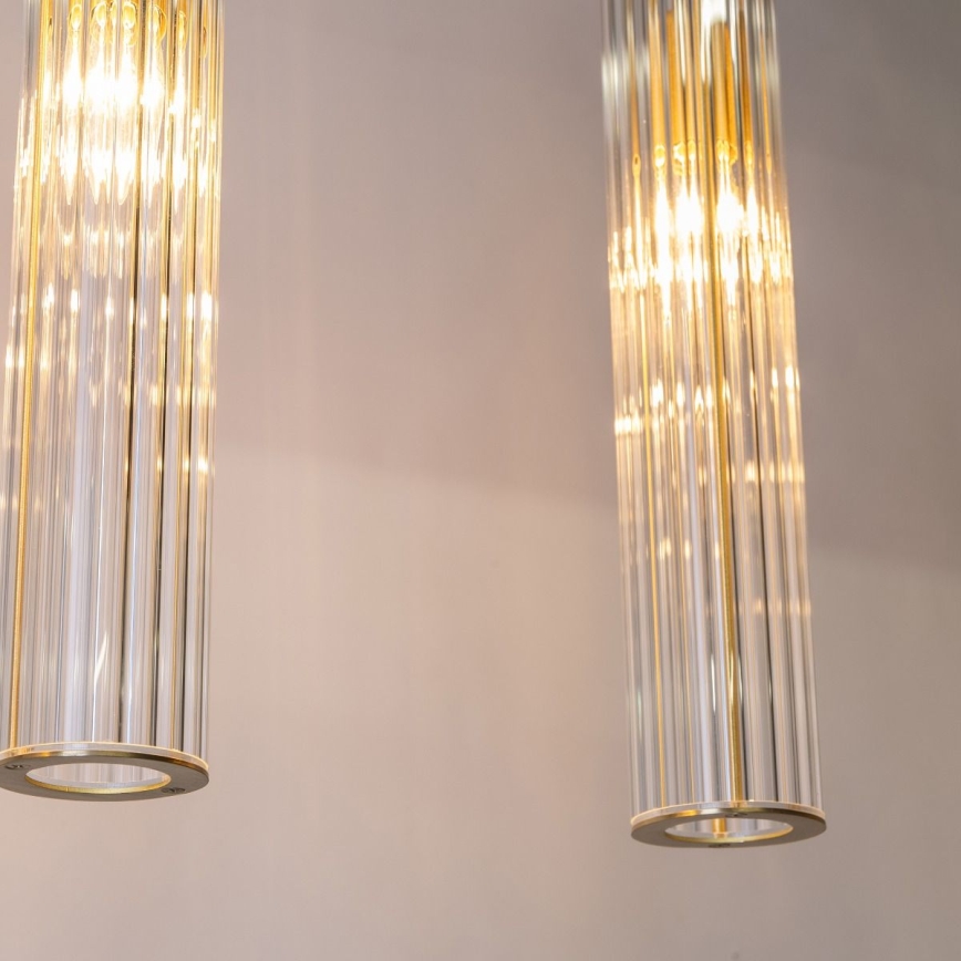 Zuma Line - Hanglamp aan kabel, 4x E14/7W/230V, goudkleurig