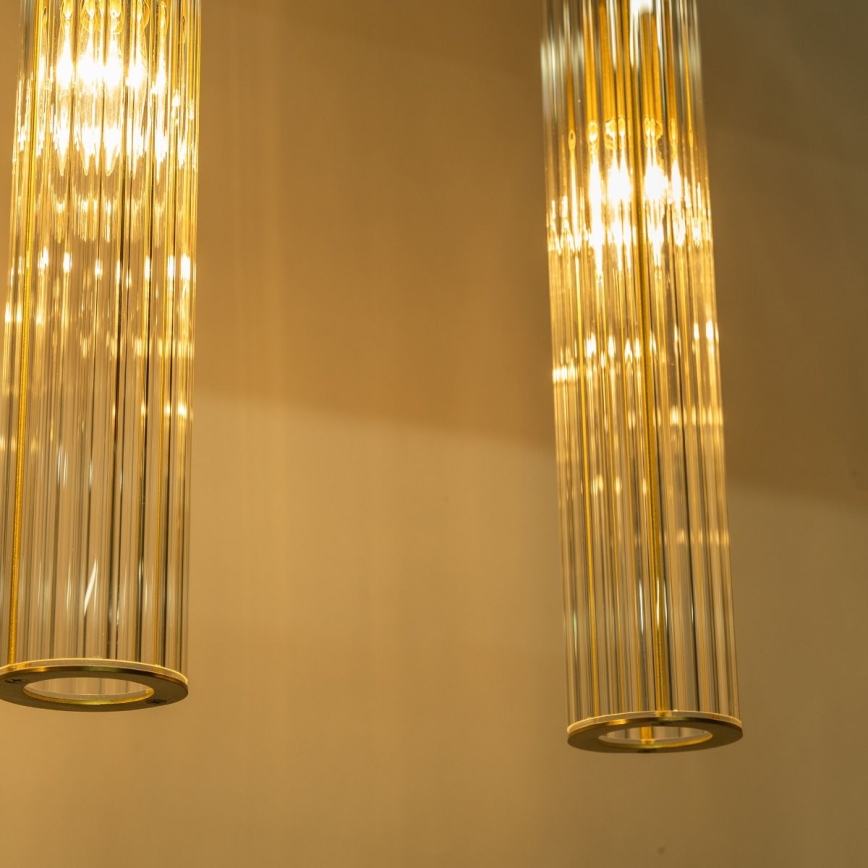 Zuma Line - Hanglamp aan kabel, 4x E14/7W/230V, goudkleurig