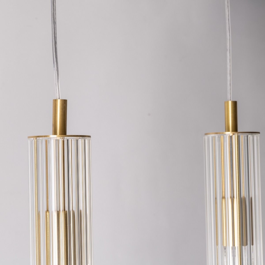 Zuma Line - Hanglamp aan kabel, 4x E14/7W/230V, goudkleurig