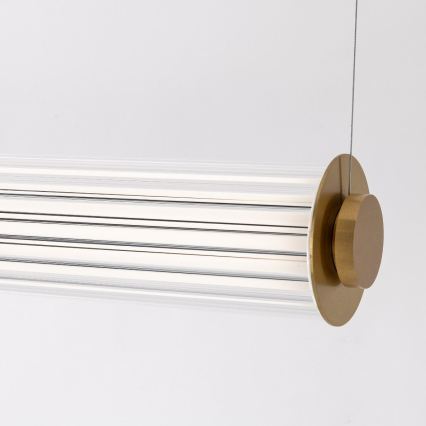 Zuma Line - LED-dimbare hanglamp aan kabel LED/39W/230V 2700-6500K goudkleurig + afstandsbediening