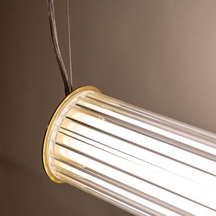 Zuma Line - LED-dimbare hanglamp aan kabel LED/39W/230V 2700-6500K goudkleurig + afstandsbediening