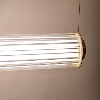 Zuma Line - LED-dimbare hanglamp aan kabel LED/39W/230V 2700-6500K goudkleurig + afstandsbediening