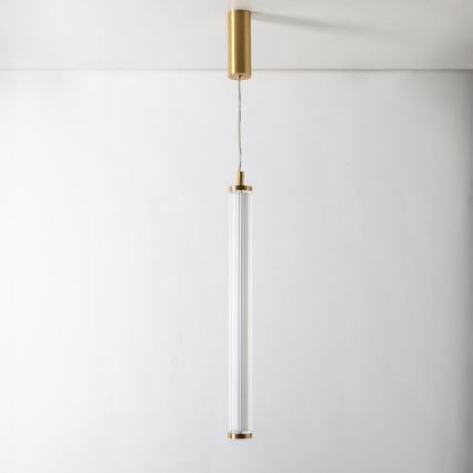 Zuma Line - Dimbare LED-hanglamp met kabel LED/26W/230V 2700-6500K goudkleurig + afstandsbediening