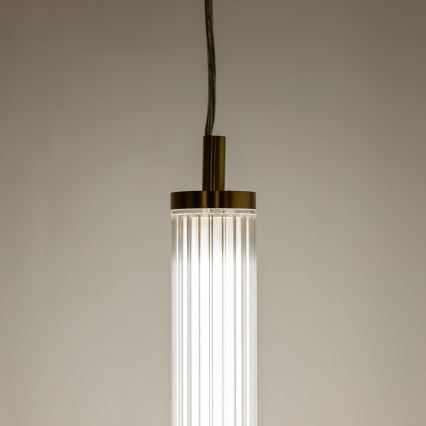 Zuma Line - Dimbare LED-hanglamp met kabel LED/26W/230V 2700-6500K goudkleurig + afstandsbediening