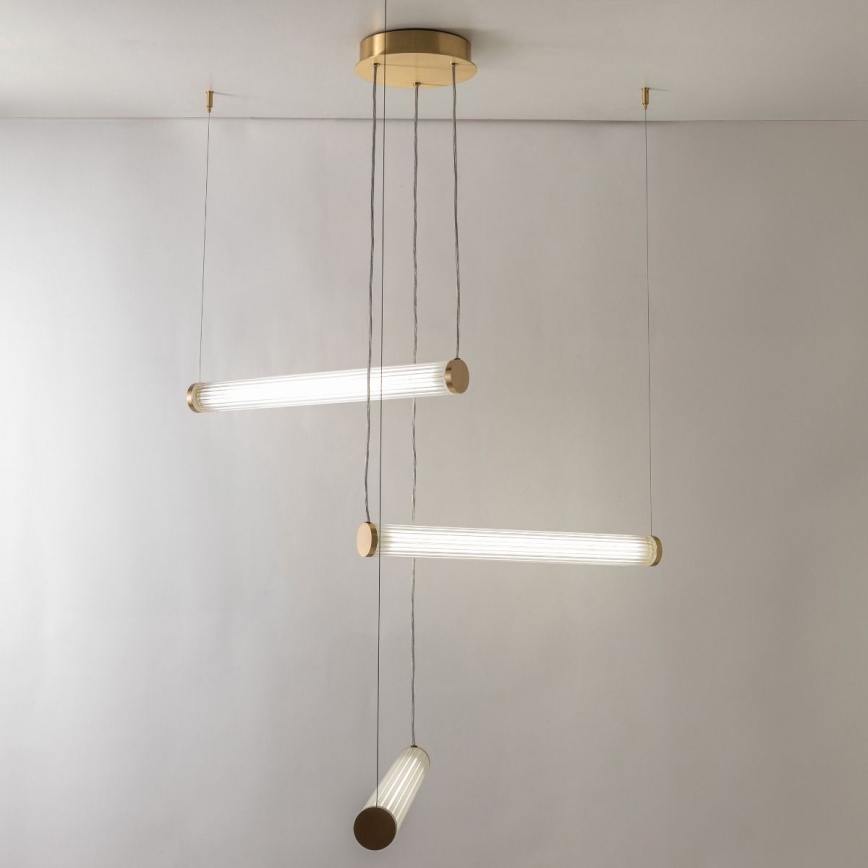 Zuma Line - dimbare LED-hanglamp aan kabel LED/64W/230V 2700-6500K goud + afstandsbediening