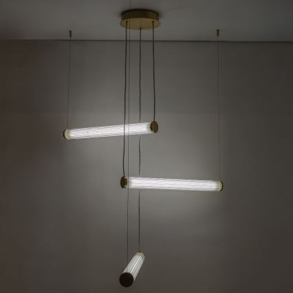 Zuma Line - dimbare LED-hanglamp aan kabel LED/64W/230V 2700-6500K goud + afstandsbediening
