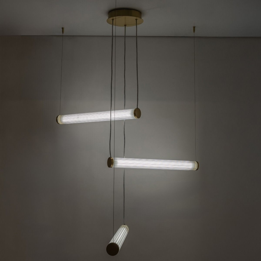 Zuma Line - dimbare LED-hanglamp aan kabel LED/64W/230V 2700-6500K goud + afstandsbediening