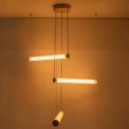 Zuma Line - dimbare LED-hanglamp aan kabel LED/64W/230V 2700-6500K goud + afstandsbediening