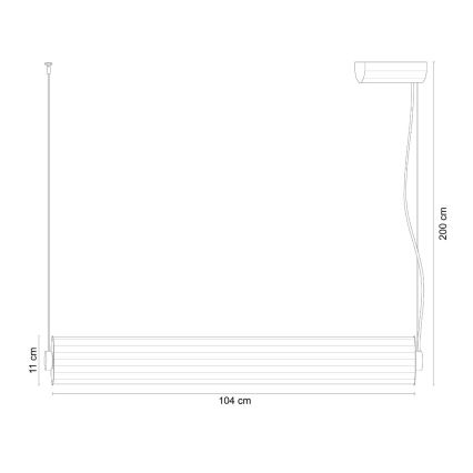 Zuma Line - LED dimbare hanglamp aan kabel LED/39W/230V 2700-6500K zwart + afstandsbediening