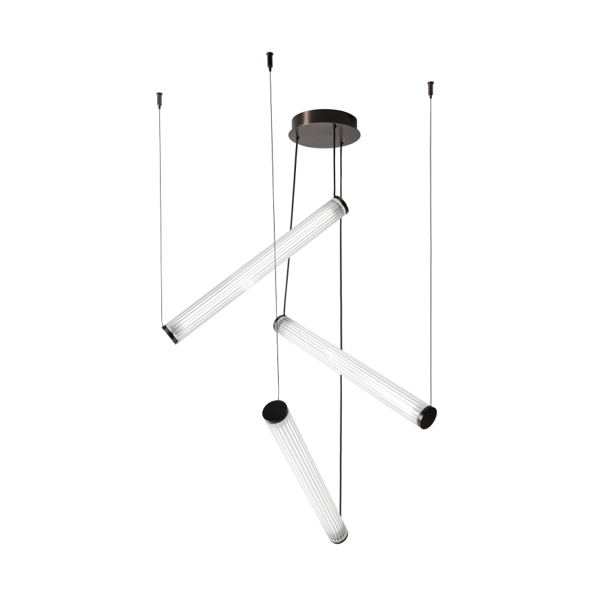 Zuma Line - Dimbare LED-hanglamp aan stalen kabel LED/64W/230V 2700-6500K zwart + afstandsbediening