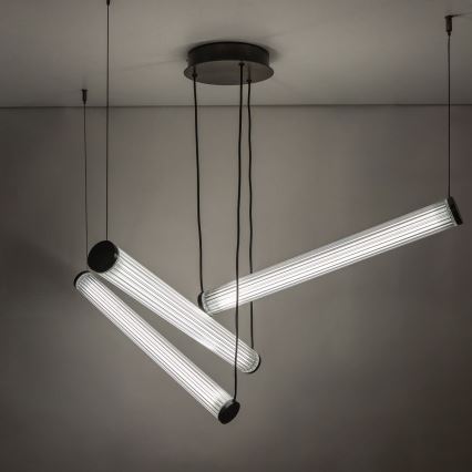 Zuma Line - Dimbare LED-hanglamp aan stalen kabel LED/64W/230V 2700-6500K zwart + afstandsbediening