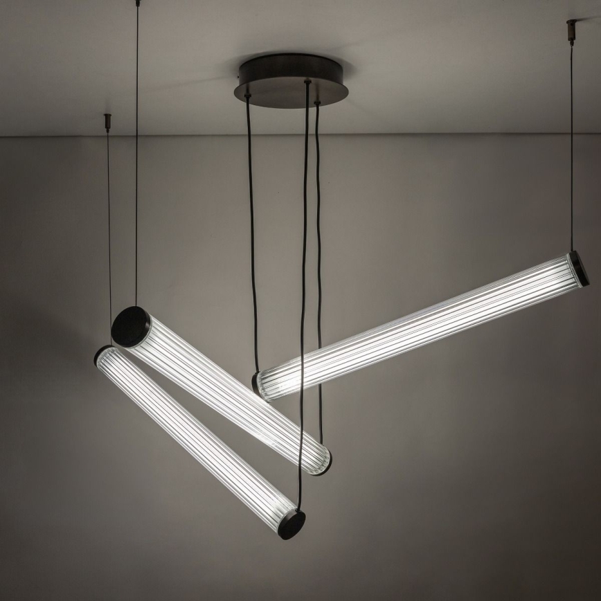 Zuma Line - Dimbare LED-hanglamp aan stalen kabel LED/64W/230V 2700-6500K zwart + afstandsbediening