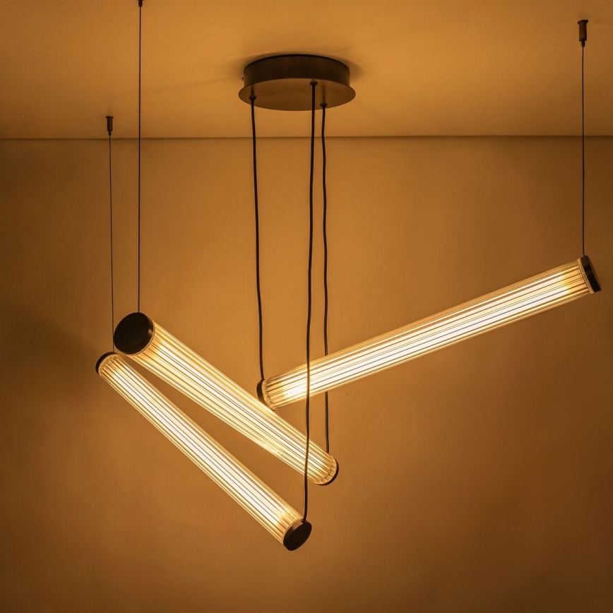 Zuma Line - Dimbare LED-hanglamp aan stalen kabel LED/64W/230V 2700-6500K zwart + afstandsbediening
