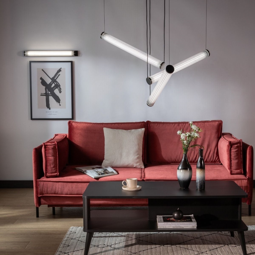 Zuma Line - Dimbare LED-hanglamp aan stalen kabel LED/64W/230V 2700-6500K zwart + afstandsbediening