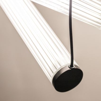 Zuma Line - Dimbare LED-hanglamp aan stalen kabel LED/64W/230V 2700-6500K zwart + afstandsbediening