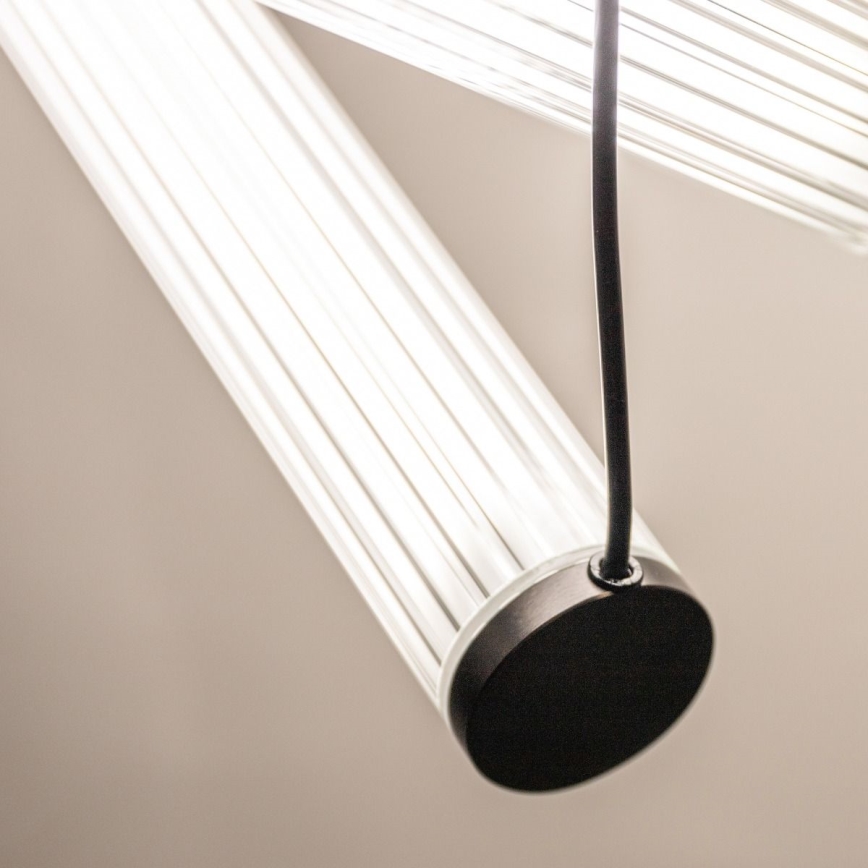 Zuma Line - Dimbare LED-hanglamp aan stalen kabel LED/64W/230V 2700-6500K zwart + afstandsbediening