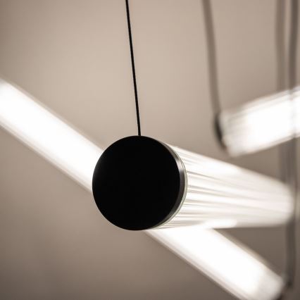 Zuma Line - Dimbare LED-hanglamp aan stalen kabel LED/64W/230V 2700-6500K zwart + afstandsbediening