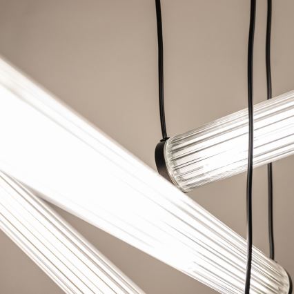 Zuma Line - Dimbare LED-hanglamp aan stalen kabel LED/64W/230V 2700-6500K zwart + afstandsbediening
