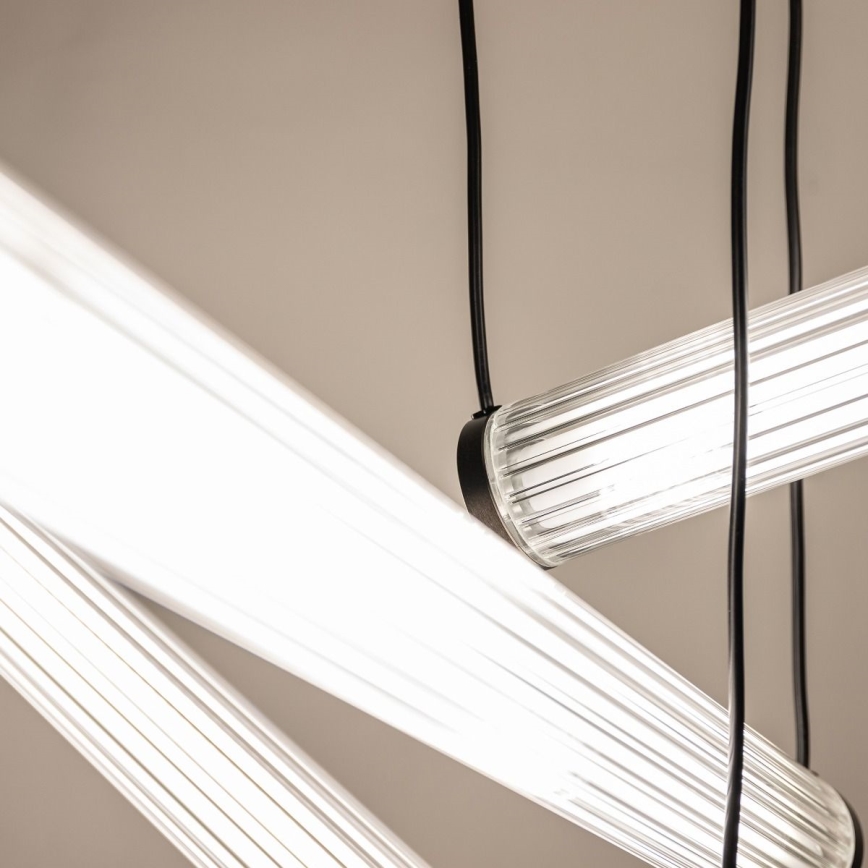 Zuma Line - Dimbare LED-hanglamp aan stalen kabel LED/64W/230V 2700-6500K zwart + afstandsbediening