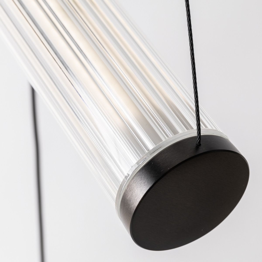 Zuma Line - Dimbare LED-hanglamp aan stalen kabel LED/64W/230V 2700-6500K zwart + afstandsbediening