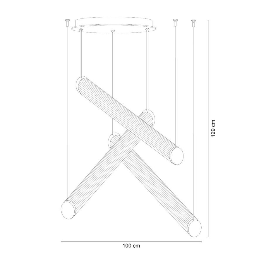 Zuma Line - Dimbare LED-hanglamp aan stalen kabel LED/64W/230V 2700-6500K zwart + afstandsbediening